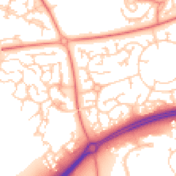 Daytime road noise heatmap for MK10 9HJ