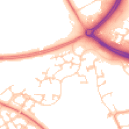 Daytime road noise heatmap for MK10 9HN