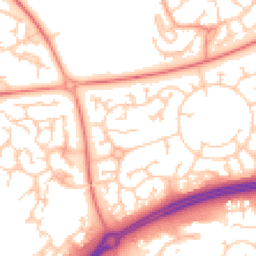 Daytime road noise heatmap for MK10 9HR