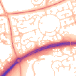 Daytime road noise heatmap for MK10 9JE