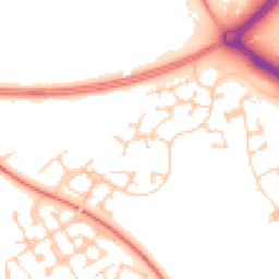 Daytime road noise heatmap for MK10 9JJ