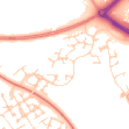 Daytime road noise heatmap for MK10 9JL