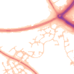 Daytime road noise heatmap for MK10 9JN