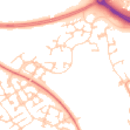 Daytime road noise heatmap for MK10 9JX