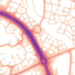 Daytime road noise heatmap for MK10 9LE