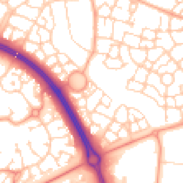 Daytime road noise heatmap for MK10 9LG