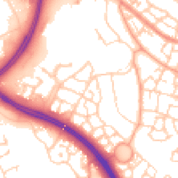 Daytime road noise heatmap for MK10 9NT