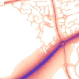 Daytime road noise heatmap for MK10 9PA
