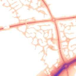 Daytime road noise heatmap for MK10 9PG
