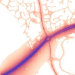 Daytime road noise heatmap for MK10 9PL