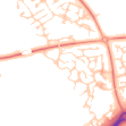Daytime road noise heatmap for MK10 9PZ