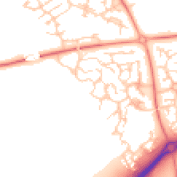 Daytime road noise heatmap for MK10 9QE