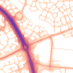 Daytime road noise heatmap for MK10 9QQ