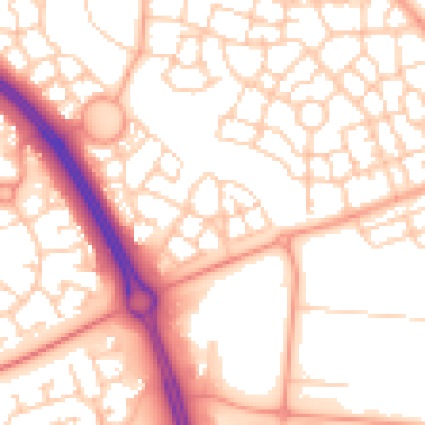 Daytime road noise heatmap for MK10 9QS