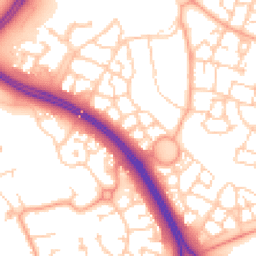 Daytime road noise heatmap for MK10 9QU