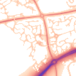 Daytime road noise heatmap for MK10 9RE