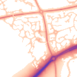 Daytime road noise heatmap for MK10 9RH