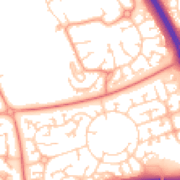Daytime road noise heatmap for MK10 9RP