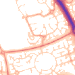 Daytime road noise heatmap for MK10 9RT