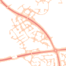 Daytime road noise heatmap for MK10 9ST