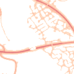 Daytime road noise heatmap for MK10 9TD