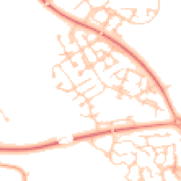 Daytime road noise heatmap for MK10 9TN