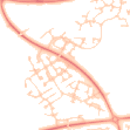 Daytime road noise heatmap for MK10 9TY