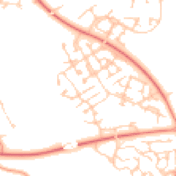 Daytime road noise heatmap for MK10 9UJ
