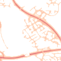 Daytime road noise heatmap for MK10 9UP