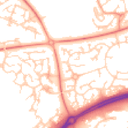 Daytime road noise heatmap for MK10 9UR