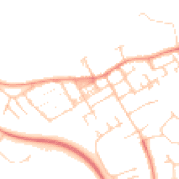 Daytime road noise heatmap for MK13 0DB