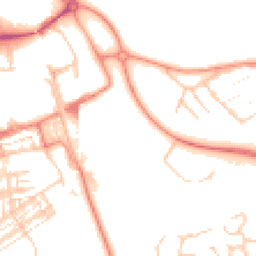 Daytime road noise heatmap for MK13 0DE