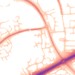 Daytime road noise heatmap for MK13 0PE