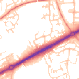 Daytime road noise heatmap for MK13 0PP