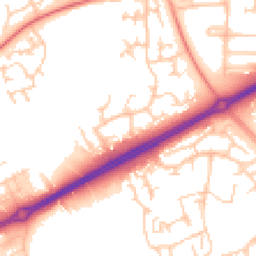 Daytime road noise heatmap for MK13 0PT