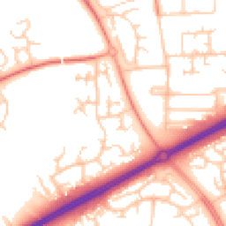 Daytime road noise heatmap for MK13 0PX