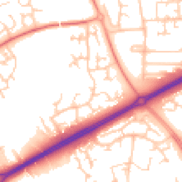 Daytime road noise heatmap for MK13 0QB
