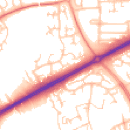 Daytime road noise heatmap for MK13 0QD