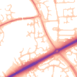 Daytime road noise heatmap for MK13 0QH