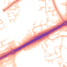 Daytime road noise heatmap for MK13 0QR