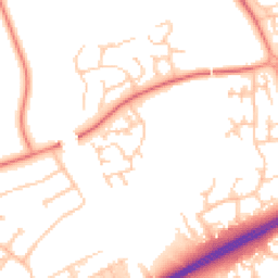 Daytime road noise heatmap for MK13 0RA