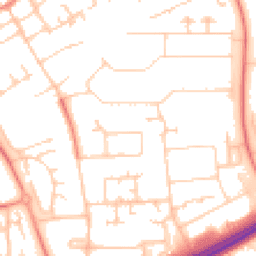 Daytime road noise heatmap for MK13 7AS
