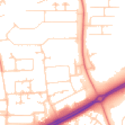 Daytime road noise heatmap for MK13 7AZ