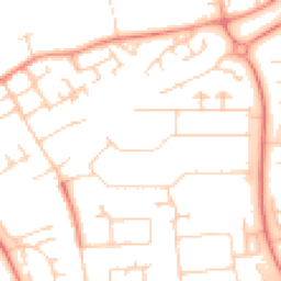 Daytime road noise heatmap for MK13 7BS