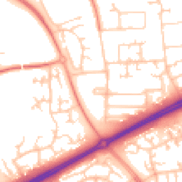 Daytime road noise heatmap for MK13 7DF