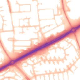 Daytime road noise heatmap for MK13 7ED