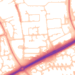 Daytime road noise heatmap for MK13 7EN