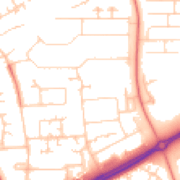 Daytime road noise heatmap for MK13 7EP