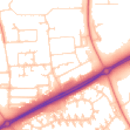 Daytime road noise heatmap for MK13 7HH