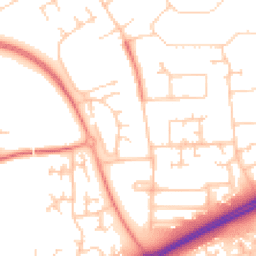 Daytime road noise heatmap for MK13 7HU